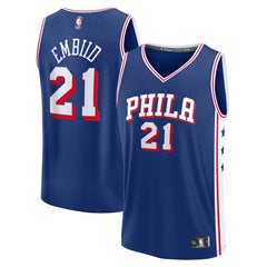 Joel Embiid Philadelphia 76ers Fast Break Replica Jersey Icon Edition Royal - Fanatics