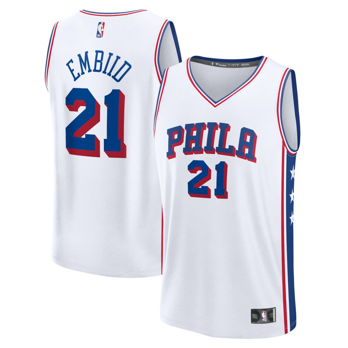 Joel Embiid Philadelphia 76ers Fast Break Replica Jersey Association Edition White - Fanatics outlet