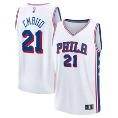 Joel Embiid Philadelphia 76ers Fast Break Replica Jersey Association Edition White - Fanatics outlet