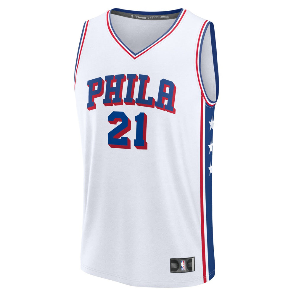 Joel Embiid Philadelphia 76ers Fast Break Replica Jersey Association Edition White - Fanatics outlet
