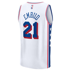Joel Embiid Philadelphia 76ers Fast Break Replica Jersey Association Edition White - Fanatics outlet