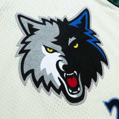 Kevin Garnett Minnesota Timberwolves Chainstitch Swingman Jersey Cream - Mitchell & Ness