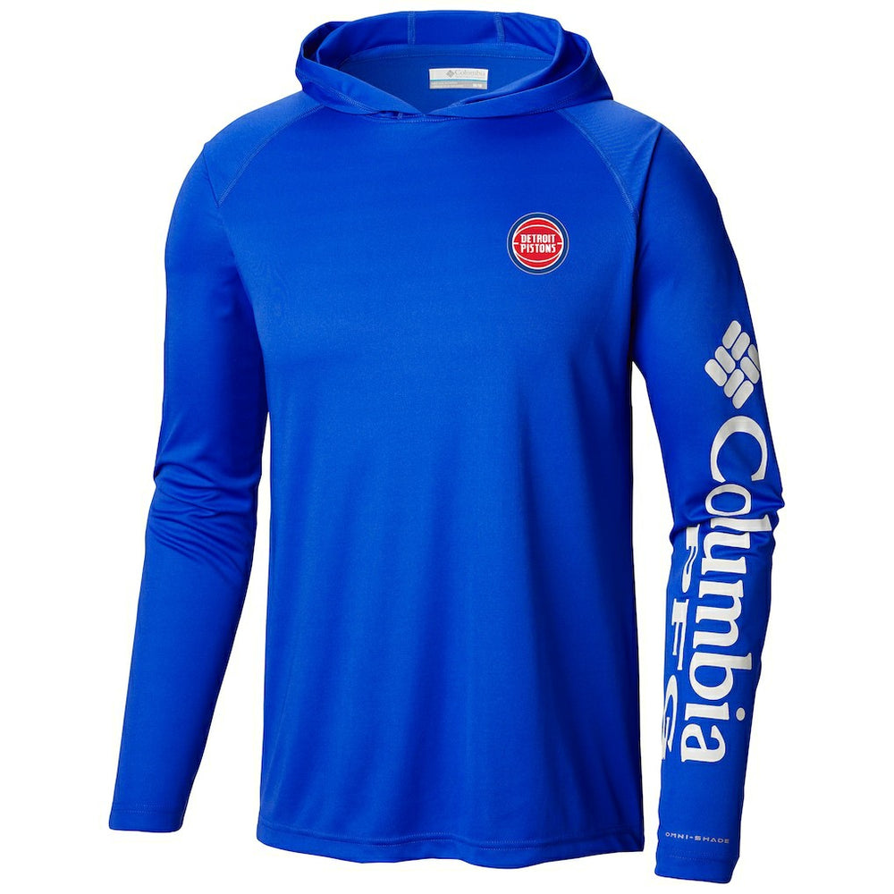 Detroit Pistons Terminal Tackle Long Sleeve Hoodie T-Shirt Blue - Columbia outlet