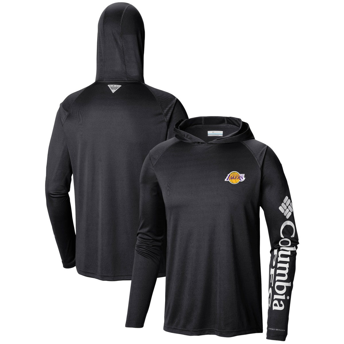 Los Angeles Lakers Terminal Tackle Long Sleeve Hoodie T-Shirt Black - Columbia