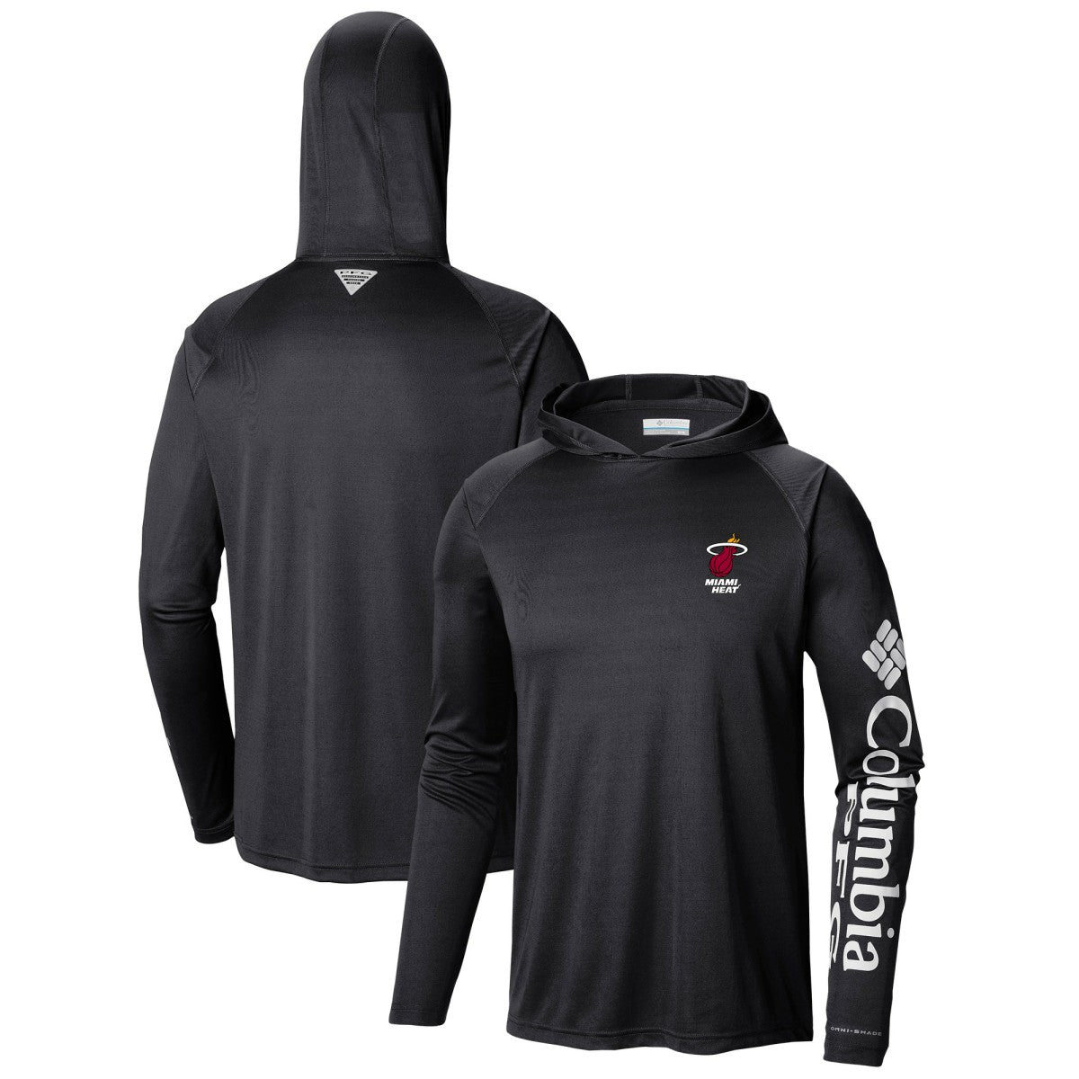 Miami Heat Terminal Tackle Long Sleeve Hoodie T-Shirt Black - Columbia