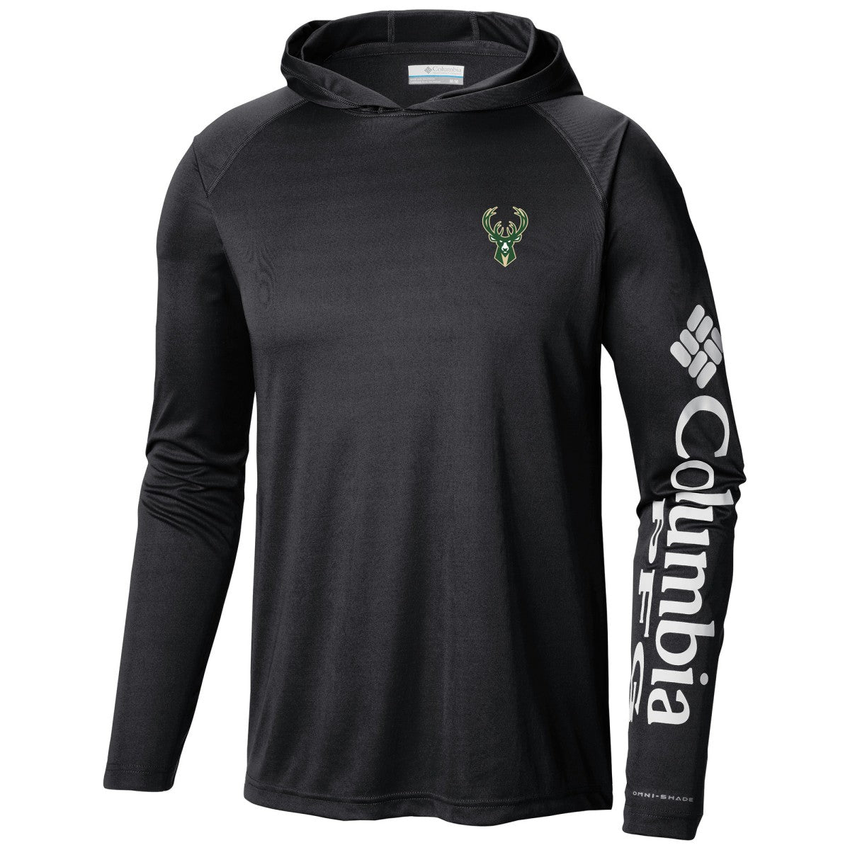 Milwaukee Bucks Terminal Tackle Long Sleeve Hoodie T-Shirt Black - Columbia