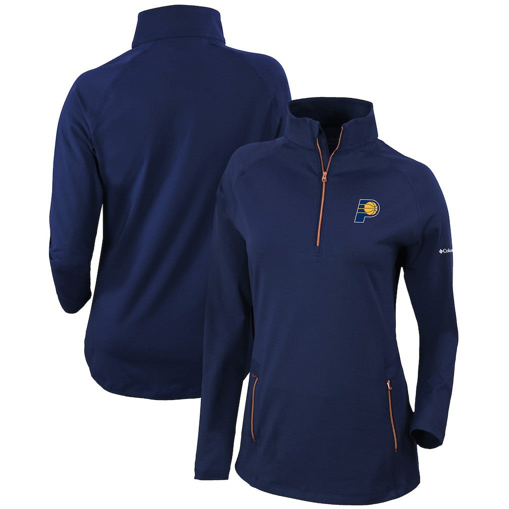 Indiana Pacers Women's Omni-Wick Outward Nine Quarter-Zip Pullover Top Navy - Columbia outlet