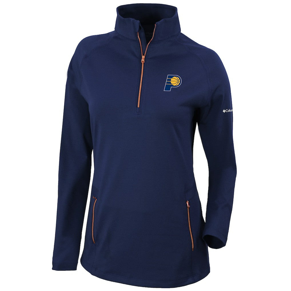Indiana Pacers Women's Omni-Wick Outward Nine Quarter-Zip Pullover Top Navy - Columbia outlet