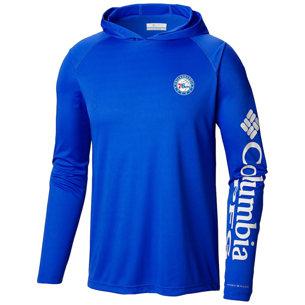 Philadelphia 76ers Terminal Tackle Long Sleeve Hoodie T-Shirt Blue - Columbia