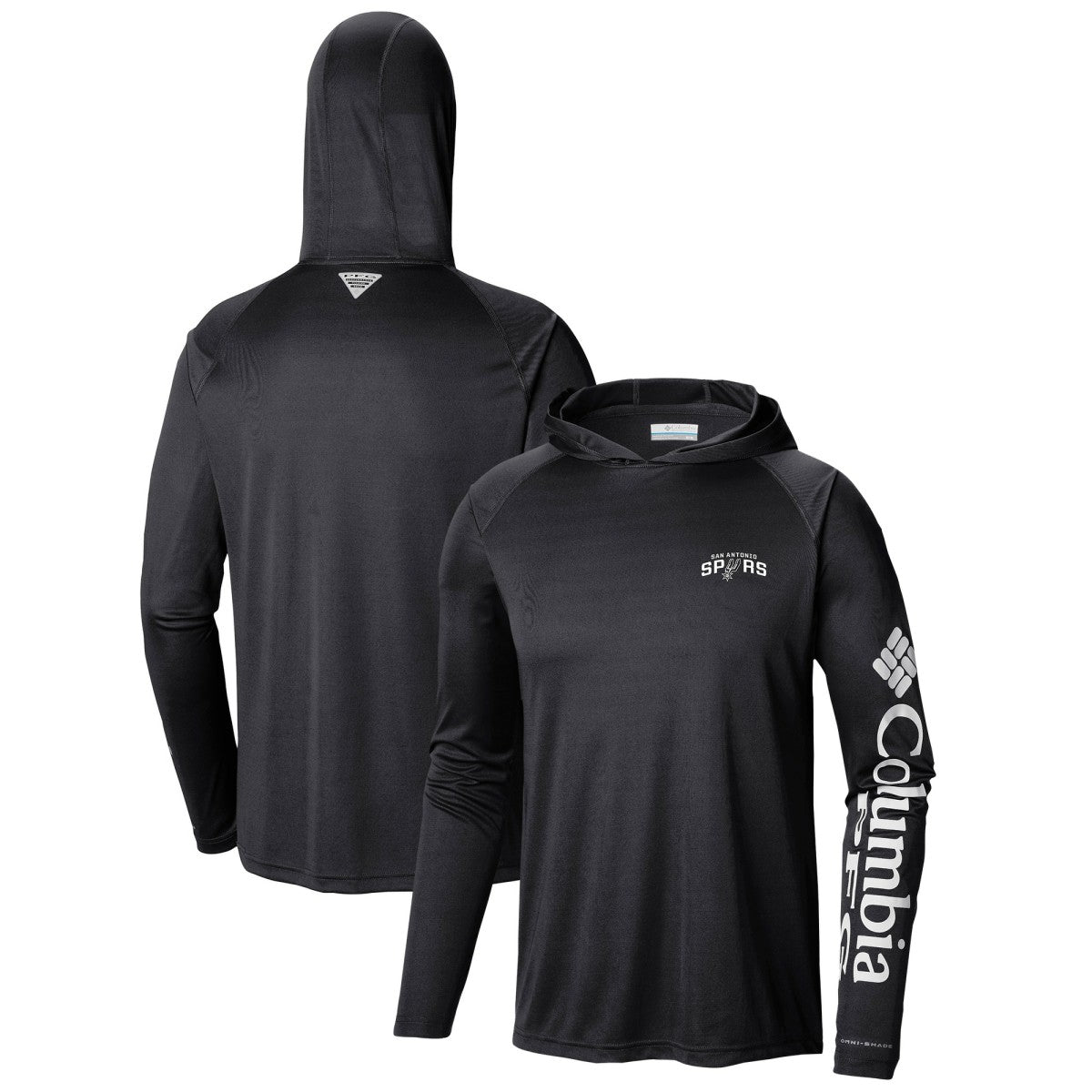 San Antonio Spurs Terminal Tackle Long Sleeve Hoodie T-Shirt Black - Columbia