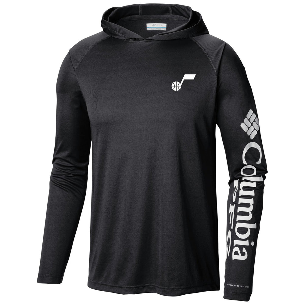Utah Jazz Terminal Tackle Long Sleeve Hoodie T-Shirt Black - Columbia