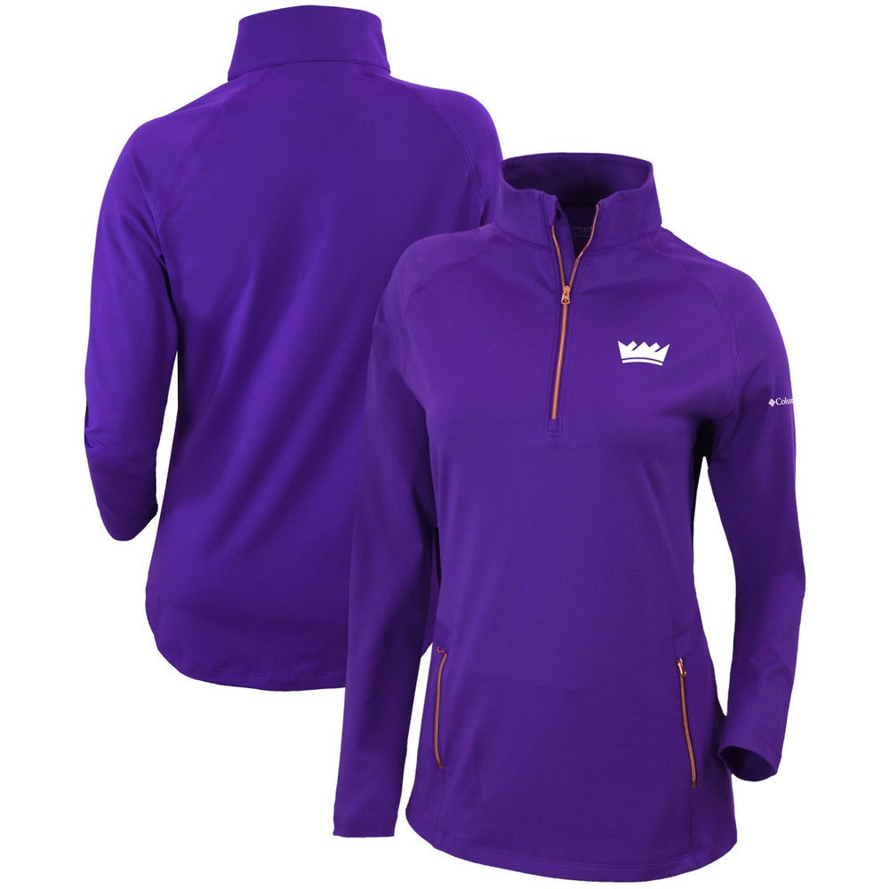 Sacramento Kings Women's Omni-Wick Outward Nine Quarter-Zip Pullover Top Purple - Columbia