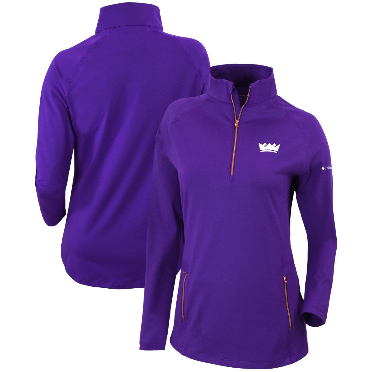 Sacramento Kings Women's Omni-Wick Outward Nine Quarter-Zip Pullover Top Purple - Columbia