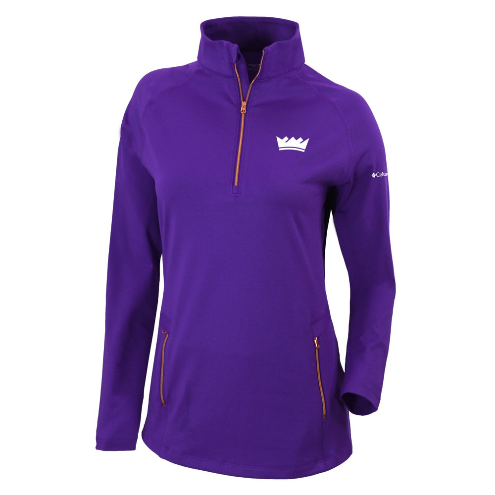Sacramento Kings Women's Omni-Wick Outward Nine Quarter-Zip Pullover Top Purple - Columbia