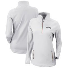 San Antonio Spurs Women's Omni-Wick Outward Nine Quarter-Zip Pullover Top White - Columbia