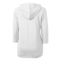 Washington Commanders Cutter & Buck Women's Helmet Logo DryTec Virtue Eco Pique Recycled Half-Zip Pullover Hoodie - White Hoodies