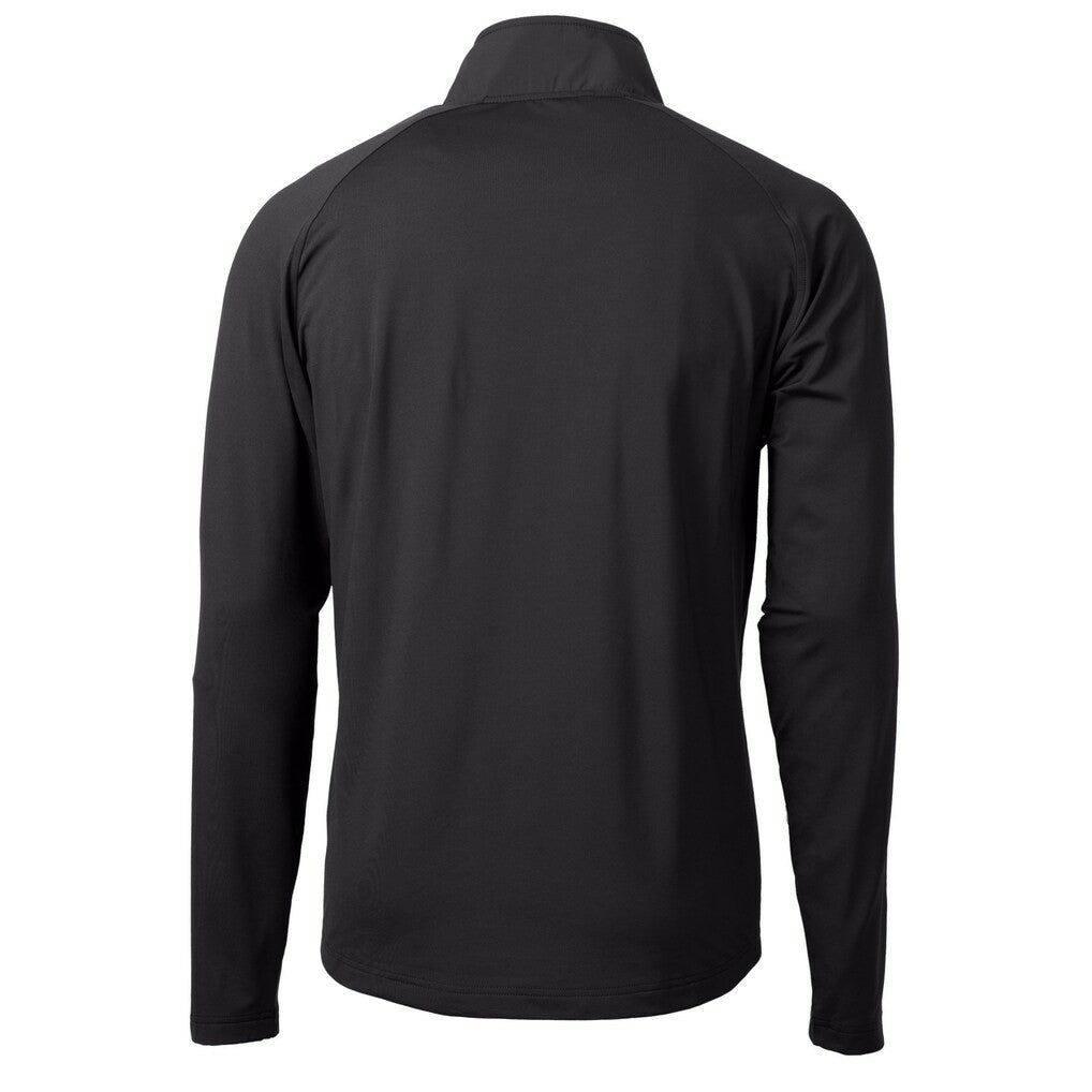 Minnesota Vikings Cutter & Buck Helmet Adapt Eco Knit Hybrid Recycled Quarter-Zip Pullover Top - Black Pullover