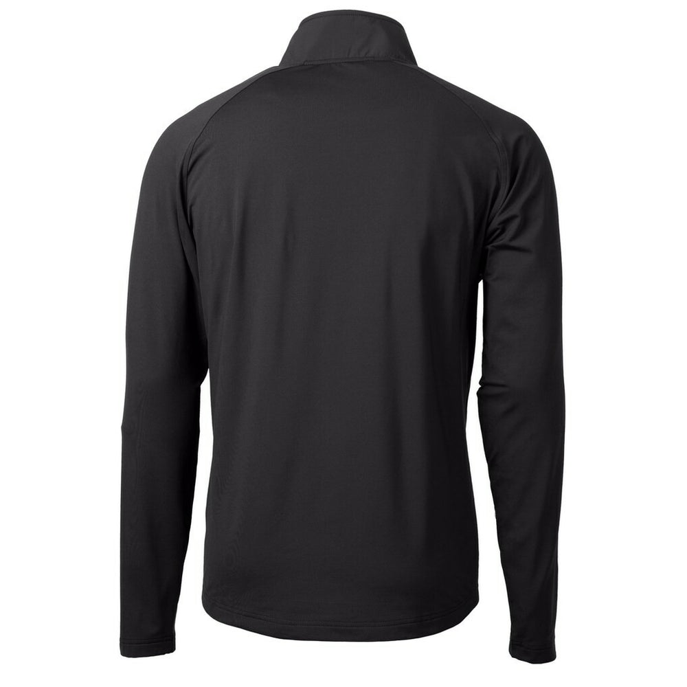 Minnesota Vikings Cutter & Buck Helmet Adapt Eco Knit Hybrid Recycled Quarter-Zip Pullover Top - Black Pullover