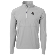 Pittsburgh Steelers Cutter & Buck Helmet Adapt Eco Knit Hybrid Recycled Quarter-Zip Pullover Top - Silver Pullover
