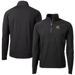 San Francisco 49ers Cutter & Buck Helmet Adapt Eco Knit Hybrid Recycled Quarter-Zip Pullover Top - Black Pullover