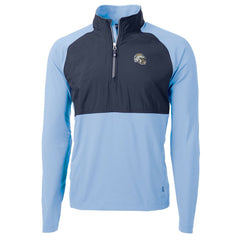 Los Angeles Chargers Cutter & Buck Helmet Adapt Eco Knit Hybrid Recycled Quarter-Zip Pullover Top - Purple Pullover
