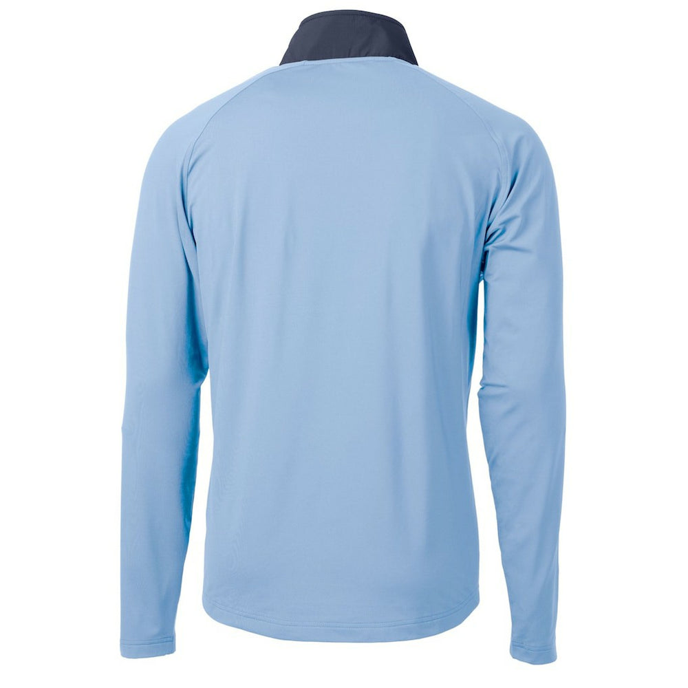 Los Angeles Chargers Cutter & Buck Helmet Adapt Eco Knit Hybrid Recycled Quarter-Zip Pullover Top - Purple Pullover