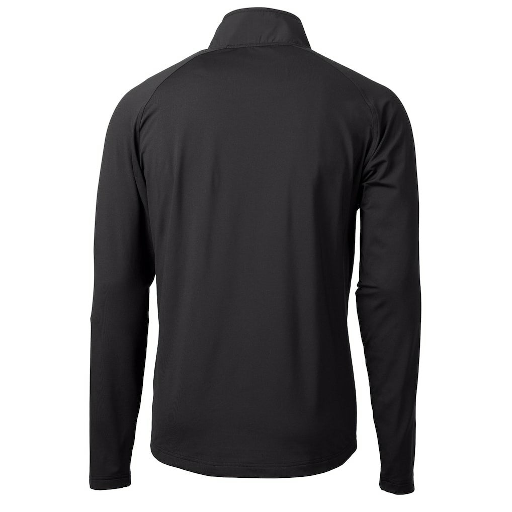 Miami Dolphins Cutter & Buck Helmet Adapt Eco Knit Hybrid Recycled Quarter-Zip Pullover Top - Black Pullover