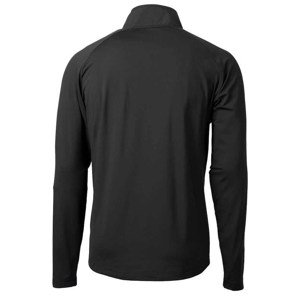 Miami Dolphins Cutter & Buck Helmet Adapt Eco Knit Hybrid Recycled Quarter-Zip Pullover Top - Black Pullover