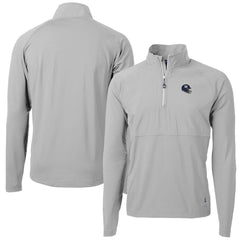 New York Giants Cutter & Buck Helmet Adapt Eco Knit Hybrid Recycled Quarter-Zip Pullover Top - Silver Pullover