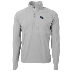 New York Giants Cutter & Buck Helmet Adapt Eco Knit Hybrid Recycled Quarter-Zip Pullover Top - Silver Pullover
