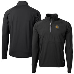 Green Bay Packers Cutter & Buck Helmet Adapt Eco Knit Hybrid Recycled Quarter-Zip Pullover Top - Black Pullover