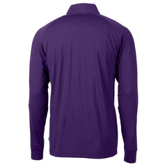 Minnesota Vikings Cutter & Buck Helmet Adapt Eco Knit Stretch Recycled Quarter-Zip Pullover Top - Purple Pullover