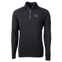Pittsburgh Steelers Cutter & Buck Helmet Adapt Eco Knit Stretch Recycled Quarter-Zip Pullover Top - Black Pullover