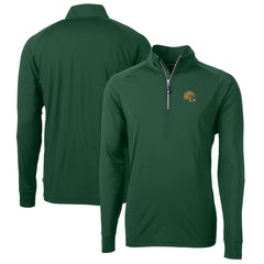 Green Bay Packers Cutter & Buck Helmet Adapt Eco Knit Stretch Recycled Quarter-Zip Pullover Top - Green Pullover