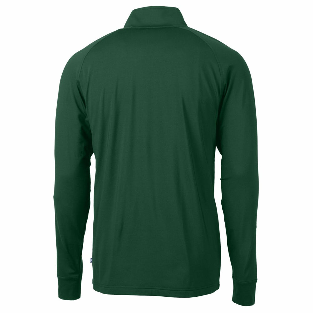 Green Bay Packers Cutter & Buck Helmet Adapt Eco Knit Stretch Recycled Quarter-Zip Pullover Top - Green Pullover