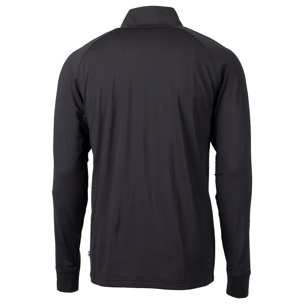 Washington Commanders Cutter & Buck Helmet Adapt Eco Knit Stretch Recycled Quarter-Zip Pullover Top - Black Pullover