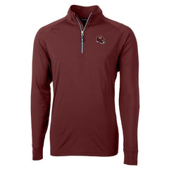 Washington Commanders Cutter & Buck Helmet Adapt Eco Knit Stretch Recycled Quarter-Zip Pullover Top - Burgundy Pullover