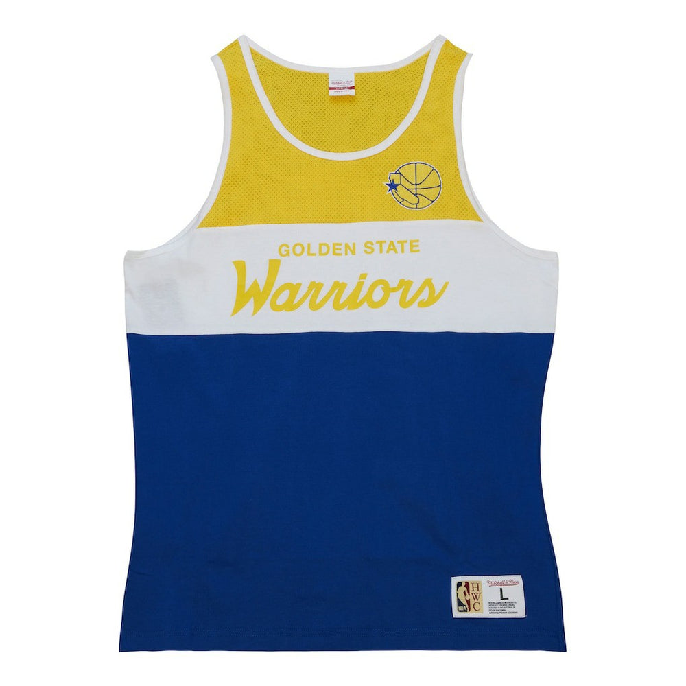 Golden State Warriors Special Script Tank Top Royal - Mitchell & Ness