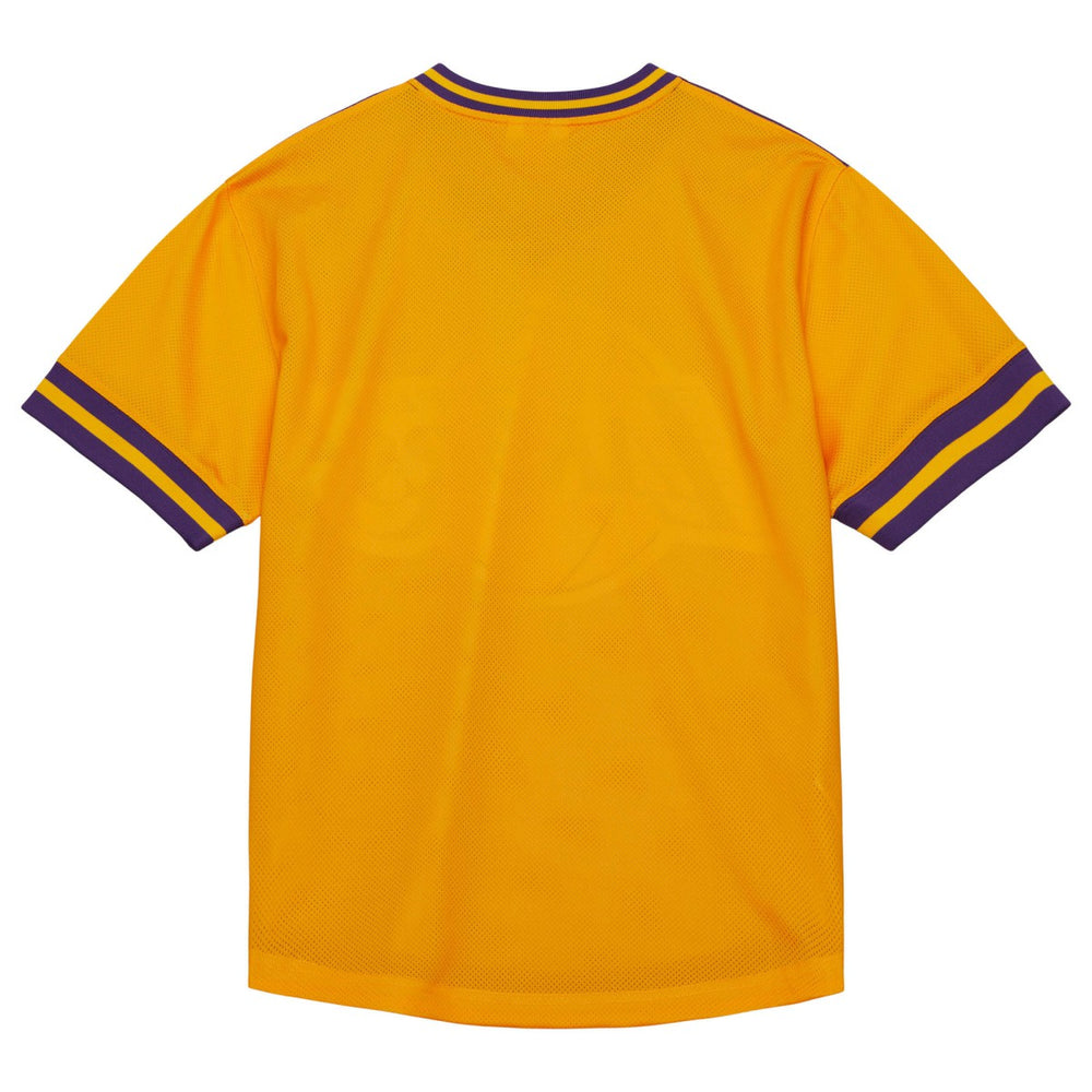 Los Angeles Lakers Jumbotron 3.0 Mesh V-Neck T-Shirt Purple - Mitchell & Ness