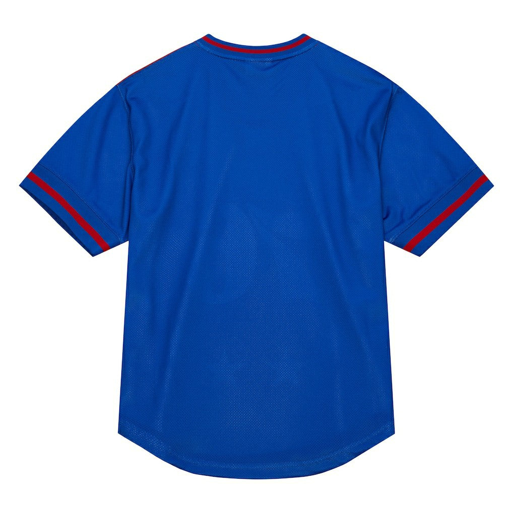 Philadelphia 76ers Jumbotron 3.0 Mesh V-Neck T-Shirt Red - Mitchell & Ness