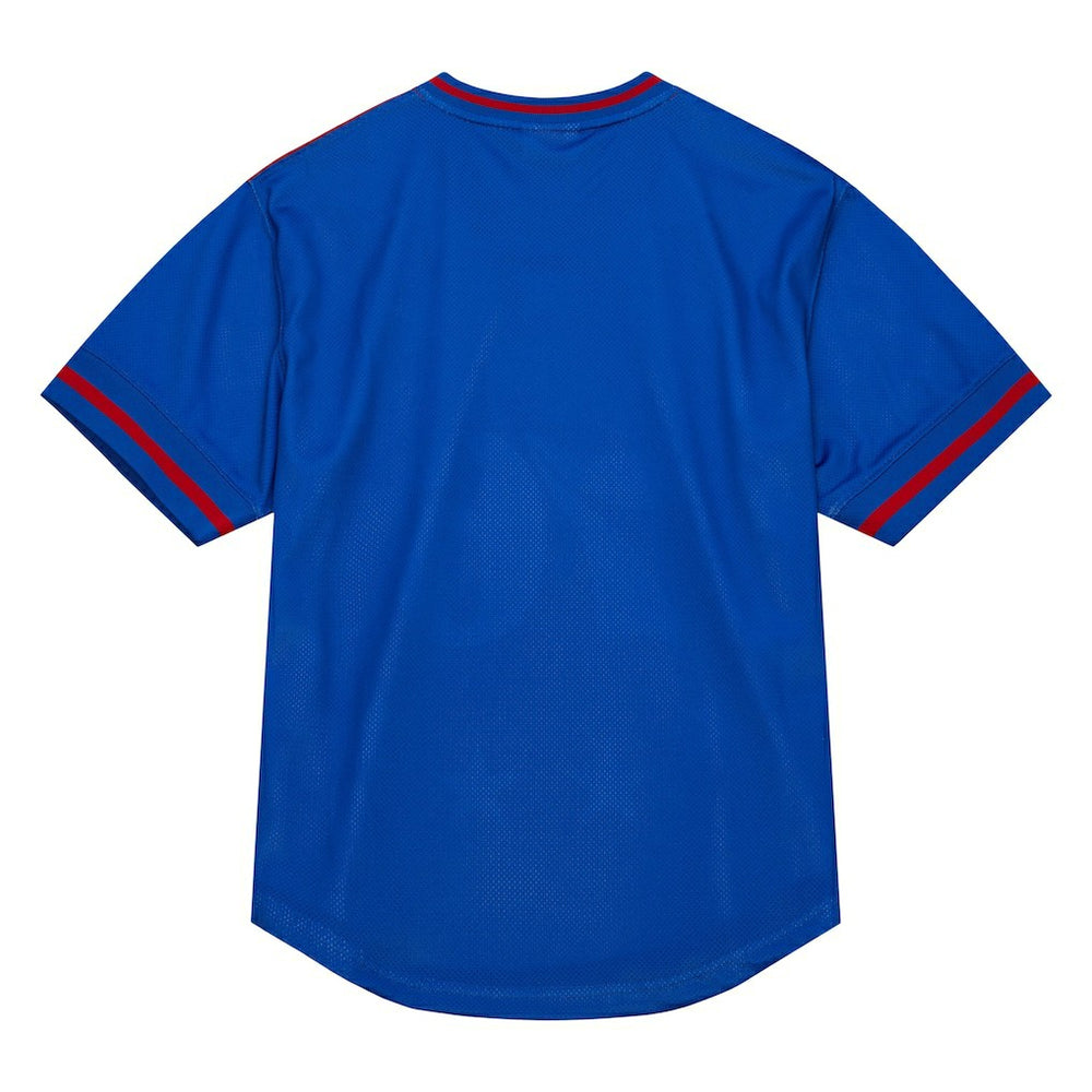 Philadelphia 76ers Jumbotron 3.0 Mesh V-Neck T-Shirt Red - Mitchell & Ness