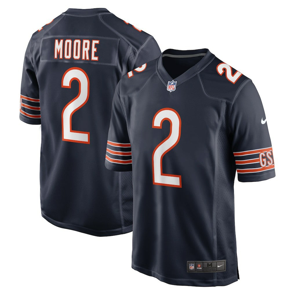 D.J. Moore Chicago Bears Team Color Game Jersey - Navy Jerseys