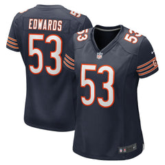 TJ Edwards Chicago Bears Women's Game Player Jersey - Navy Jerseys