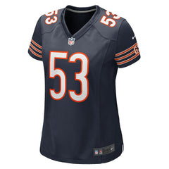 TJ Edwards Chicago Bears Women's Game Player Jersey - Navy Jerseys