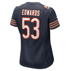 TJ Edwards Chicago Bears Women's Game Player Jersey - Navy Jerseys
