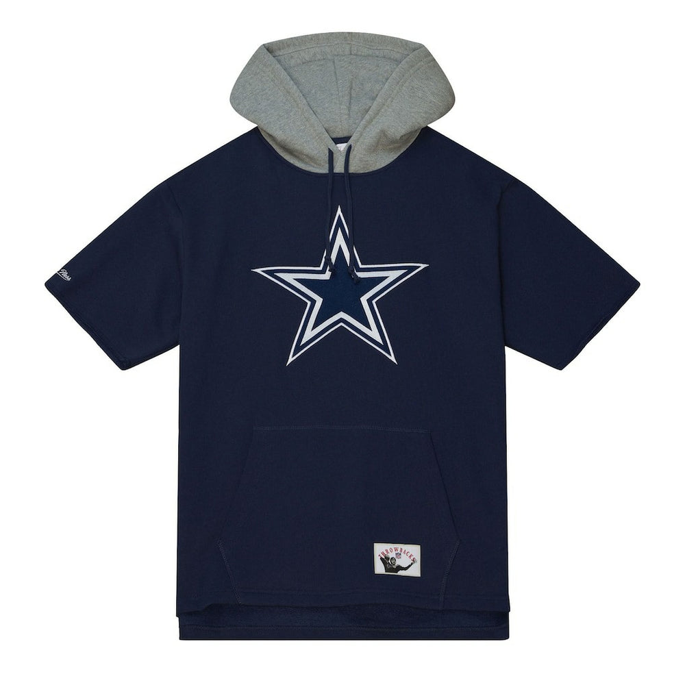 Dallas Cowboys Postgame Short Sleeve Hoodie - Navy Hoodies
