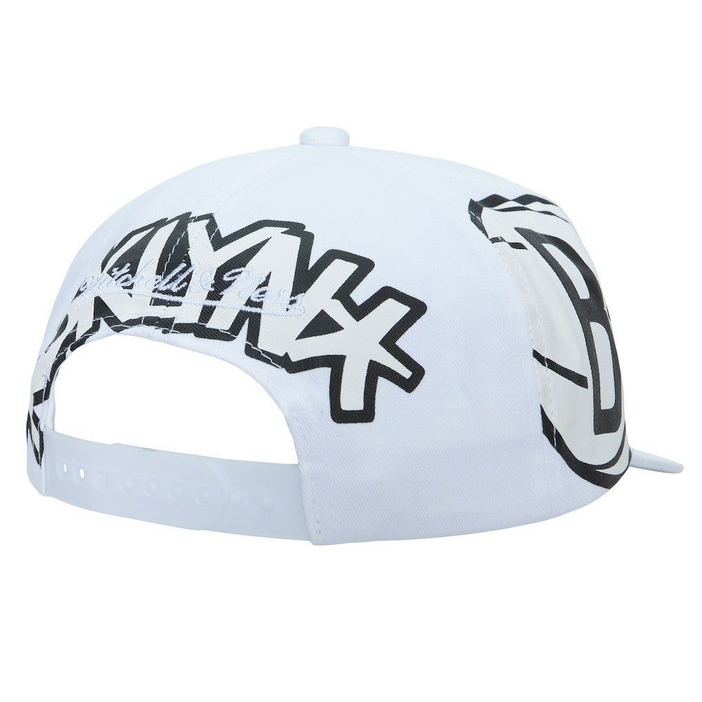 Brooklyn Nets Hardwood Classics In Your Face Deadstock Snapback Hat White - Mitchell & Ness outlet