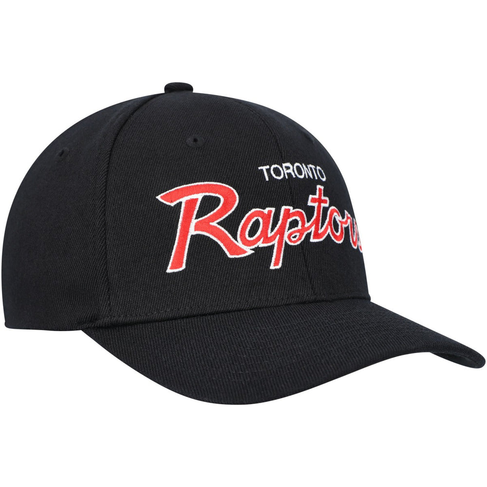 Toronto Raptors MVP Team Script 2.0 Stretch Snapback Hat Black - Mitchell & Ness
