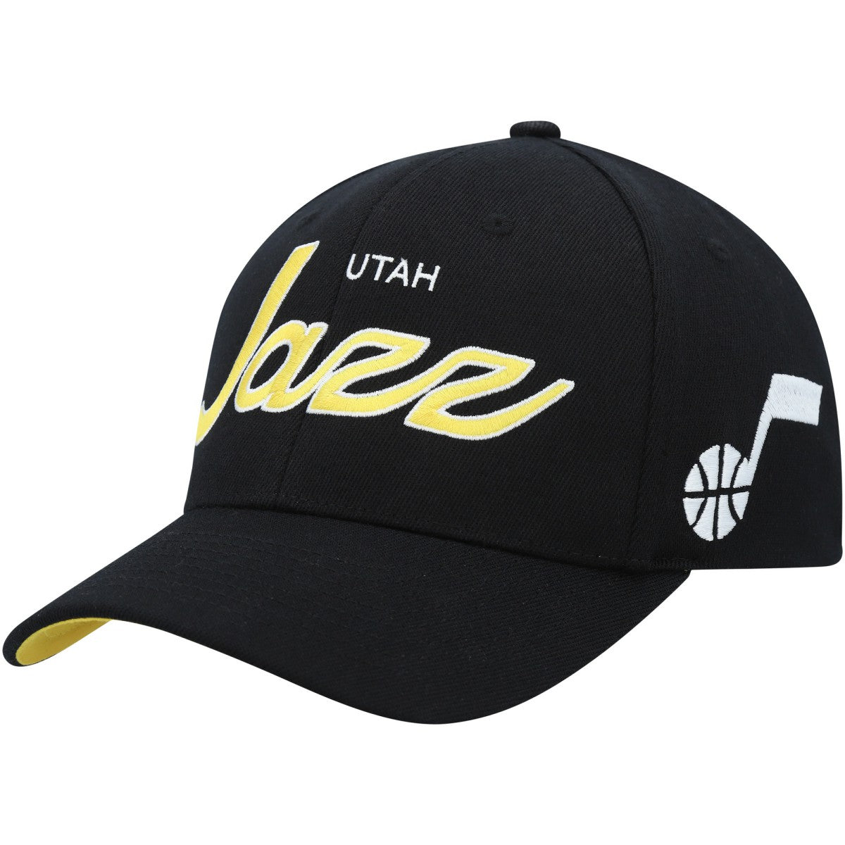 Utah Jazz MVP Team Script 2.0 Stretch Snapback Hat Black - Mitchell & Ness outlet