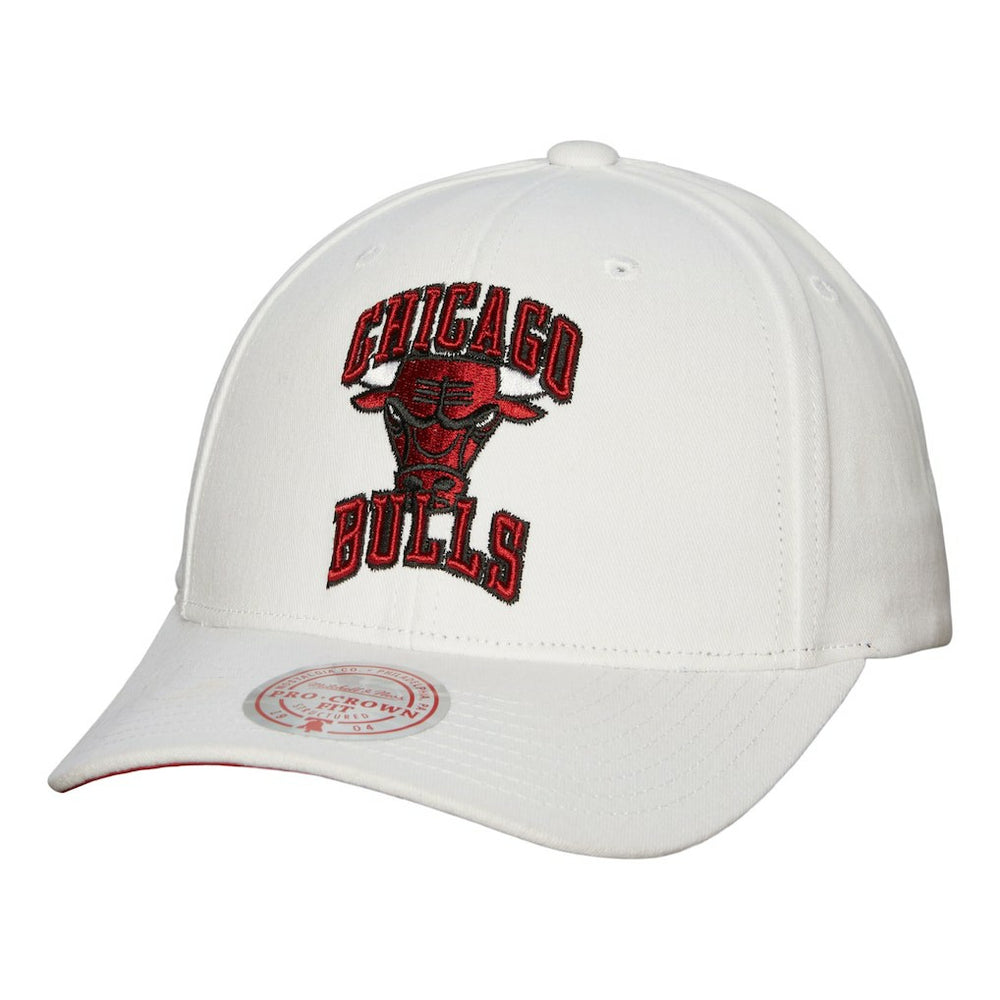 Chicago Bulls Hardwood Classics All In Retro Snapback Hat White - Mitchell & Ness